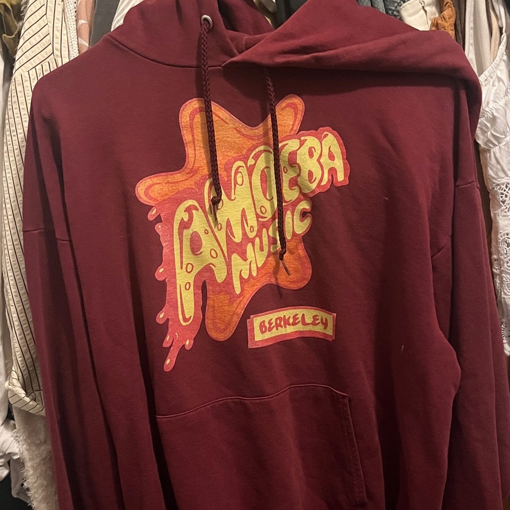Urban Outfitters Maroon Amoeba Music Hoodie